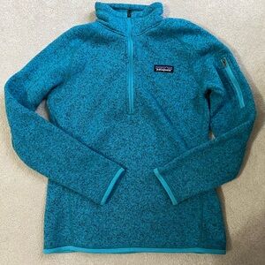 Patagonia Teal Quarter-Zip Fleece Pullover XS